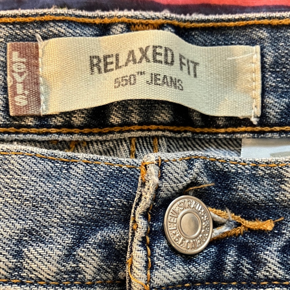 Mens Levi's Blue Relaxed Fit 550 Jeans